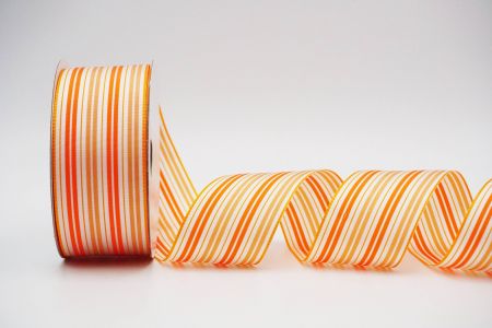 Ruban à double rayures multicolores_K1738_orange.orange foncé